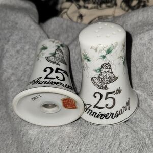 Vintage Lefton 25th Anniversary Salt & Pepper Shakers